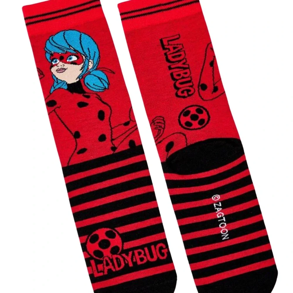 •Lady Miraculousl• Miraculous Ladybug Graphic Crew Socks Socks 3 for $21